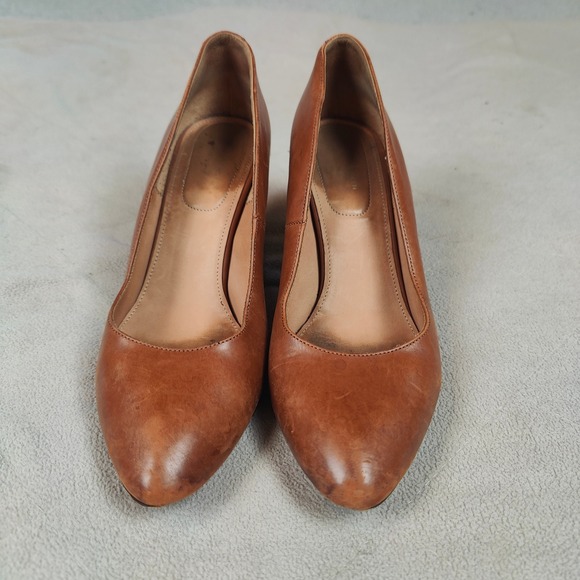 Dries Van Noten Pumps Womens 36.5 6.5 Brown Leather Snake Print Block Heel Shoes - Picture 4 of 13